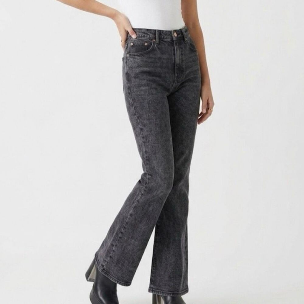 Avec Les Filles Black Gray It Girl Flare Jeans 24 Women